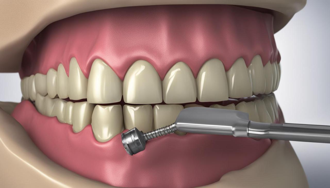 A healing collar is used in which implant procedure